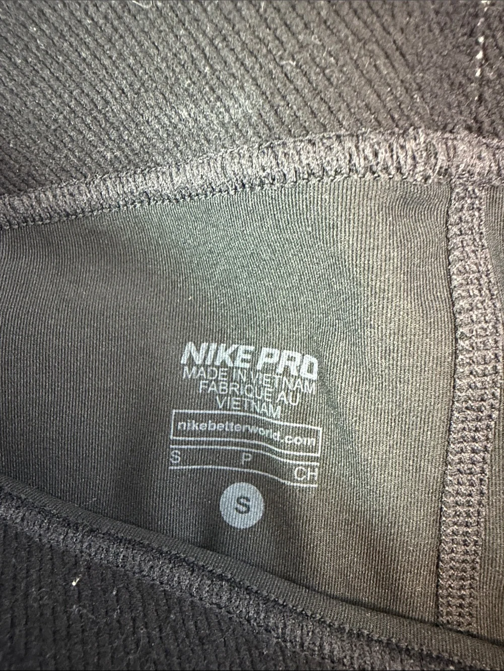 Nike Pro Black Athletic Compression Shorts with White Swoosh